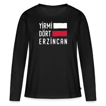 Erzincan 24 Turquie Turkiye cadeau vacances TR Türk - T-shirt manches longues Premium bio Femme - noir - Devant - Julia (174cm)