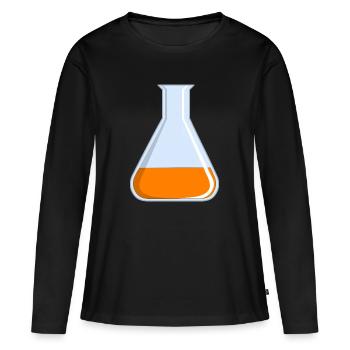 tube à essai flacon tube expérience chimie chimie chimie chimie - T-shirt manches longues Premium bio Femme - noir - Devant - Julia (174cm)