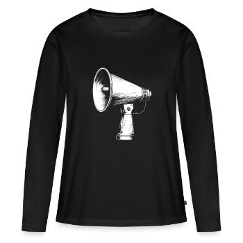 J’ai besoin de crier - T-shirt manches longues Premium bio Femme - noir - Devant - Julia (174cm)