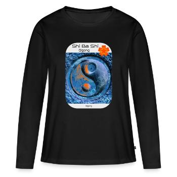 Shi Ba Shi - QiGong - Women's Premium Organic Long Sleeve Shirt - black - Front - Julia (174cm)