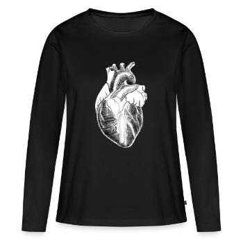 Anatomical heart - Women's Premium Organic Long Sleeve Shirt - black - Front - Julia (174cm)