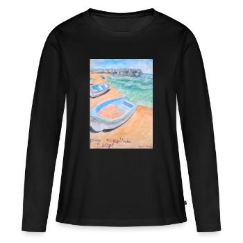 Souvenirs de Fort-de-l'Eau - Bordj El Kiffan, Alge - T-shirt manches longues Premium bio Femme - noir - Devant - Julia (174cm)