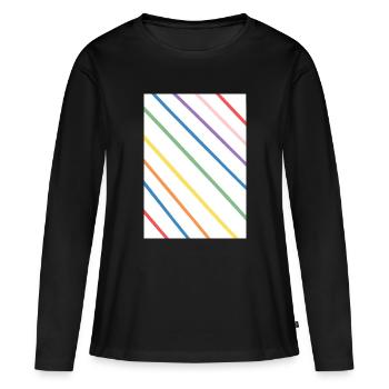 Creativity-Time - Frauen Premium Bio Langarmshirt - Schwarz - Vorne - Julia (174cm)
