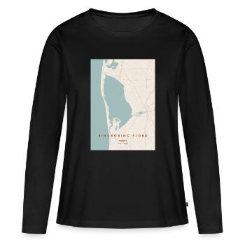 Danemark du fjord de Ringkøbing - T-shirt manches longues Premium bio Femme - noir - Devant - Julia (174cm)