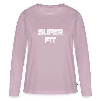 SUPER FIT - Women's Premium Organic Long Sleeve Shirt - dusky pink - Front - Julia (174cm)