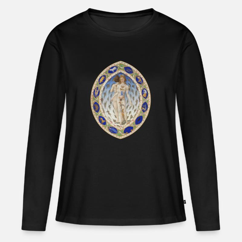 Sternzeichen-Mann - Frauen Premium Bio Langarmshirt - Schwarz