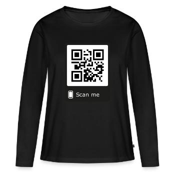 veux-tu m'épouser - T-shirt manches longues Premium bio Femme - noir - Devant - Julia (174cm)