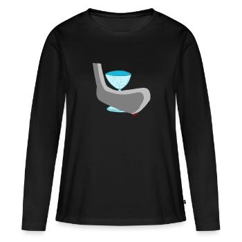Les fragiles - T-shirt manches longues Premium bio Femme - noir - Devant - Julia (174cm)