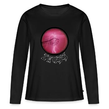 Zeus et les mythes de l’âge des dieux - T-shirt manches longues Premium bio Femme - noir - Devant - Julia (174cm)