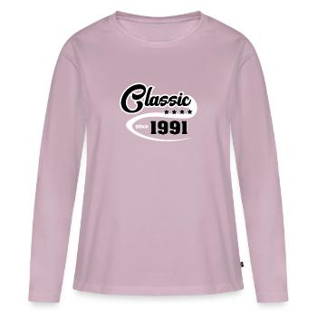 Classic gift idea since 1991 - Women's Premium Organic Long Sleeve Shirt - dusky pink - Front - Julia (174cm)