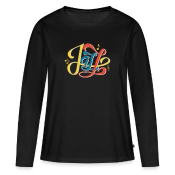 le jazz - T-shirt manches longues Premium bio Femme - noir - Devant - Julia (174cm)