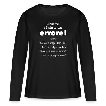 Direttore c'è stato un errore! Soprano Alti Tenori - T-shirt manches longues Premium bio Femme - noir - Devant - Julia (174cm)