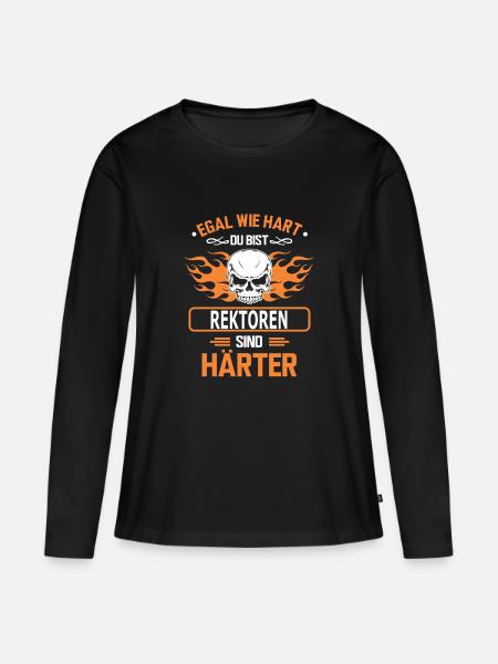 REKTOREN - Frauen Premium Bio Langarmshirt - Schwarz