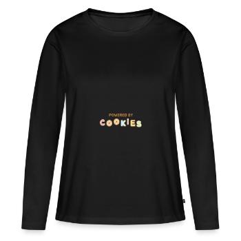 COOKIES - T-shirt manches longues Premium bio Femme - noir - Devant - Julia (174cm)