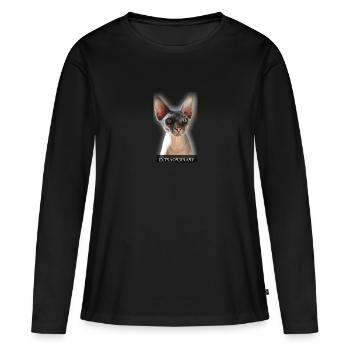 extraordinary Sphinx Katze - Frauen Premium Bio Langarmshirt - Schwarz - Vorne - Julia (174cm)