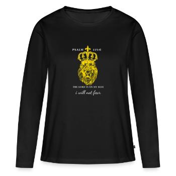 Jésus-Christ,Jésus-Christ,Jésus-Christ,Jésus-Christ - T-shirt manches longues Premium bio Femme - noir - Devant - Julia (174cm)