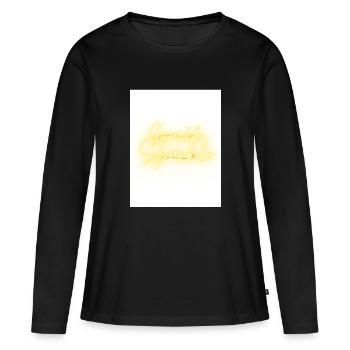 Sparkle Fits - T-shirt manches longues Premium bio Femme - noir - Devant - Julia (174cm)