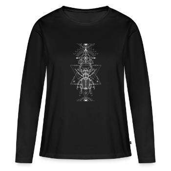Bug - Frauen Premium Bio Langarmshirt - Schwarz - Vorne - Julia (174cm)