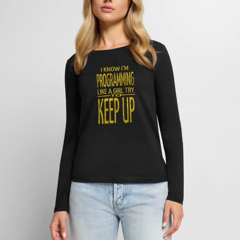 Computer Language Bday Statement Backend Developer Women's Premium Organic Long Sleeve Shirt