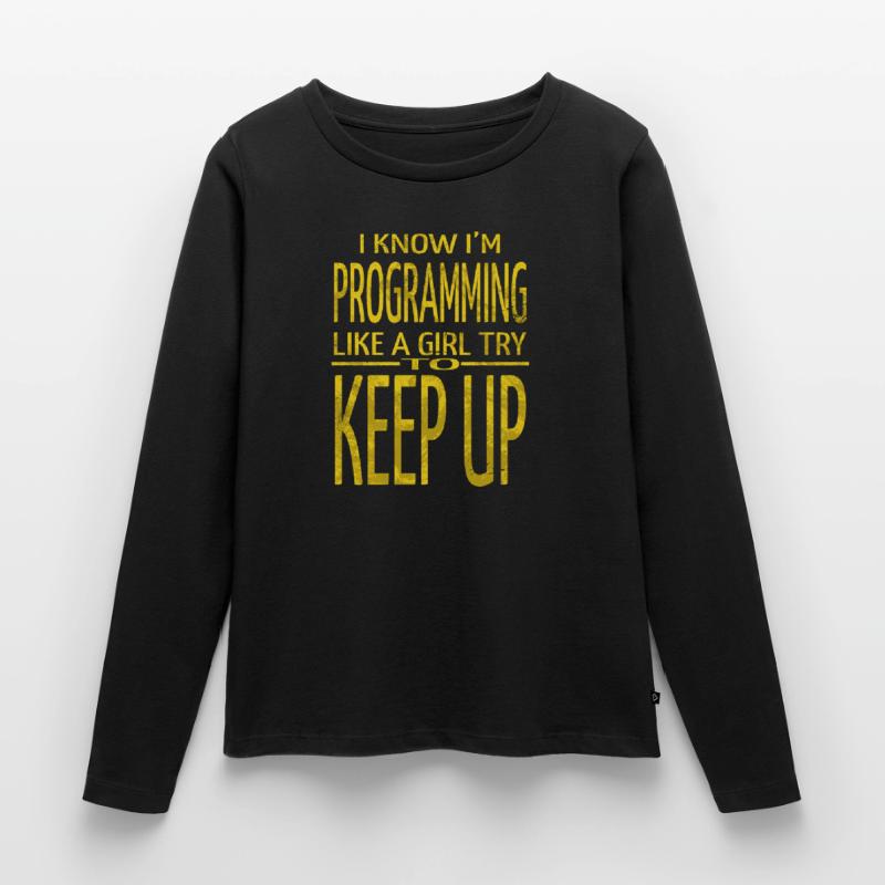 Computer Language Bday Statement Backend Developer Women's Premium Organic Long Sleeve Shirt