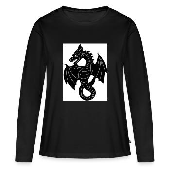 Dragon Flying - Frauen Premium Bio Langarmshirt - Schwarz - Vorne - Julia (174cm)