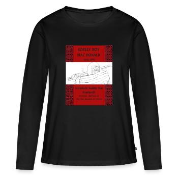 SORLEY BOY MAC DONALD - Frauen Premium Bio Langarmshirt - Schwarz - Vorne - Julia (174cm)