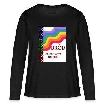 BRÓD, the Irish word for Pride. - Women's Premium Organic Long Sleeve Shirt - black - Front - Julia (174cm)