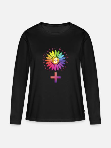 International Women's Day SilverSisters.de Edit - Women's Premium Organic Long Sleeve Shirt - black