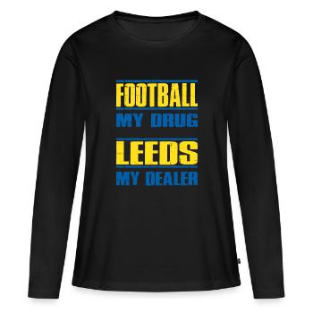 Leeds - T-shirt manches longues Premium bio Femme - noir - Devant - Julia (174cm)