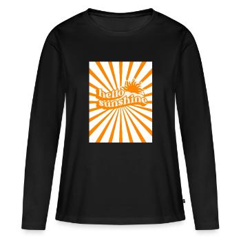 Été rétro - T-shirt manches longues Premium bio Femme - noir - Devant - Julia (174cm)