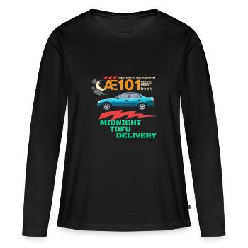 Livraison de tofu à minuit - T-shirt manches longues Premium bio Femme - noir - Devant - Julia (174cm)
