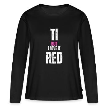 Die Eltern sind müde - Frauen Premium Bio Langarmshirt - Schwarz - Vorne - Julia (174cm)