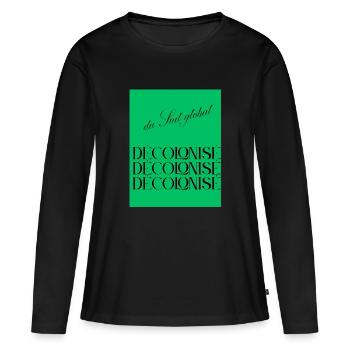 du Sud global - T-shirt manches longues Premium bio Femme - noir - Devant - Julia (174cm)