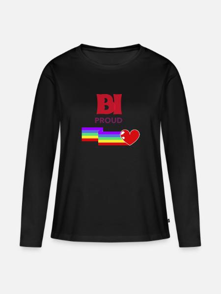 BI Stolzer Stolz - Frauen Premium Bio Langarmshirt - Schwarz