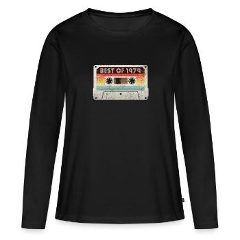 Cassette de musique du 40e anniversaire Best of 1979 Gift - T-shirt manches longues Premium bio Femme - noir - Devant - Julia (174cm)