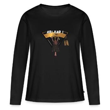 Abitur en souabe. Abi Hab I - T-shirt manches longues Premium bio Femme - noir - Devant - Julia (174cm)