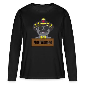 Most wanted - Frauen Premium Bio Langarmshirt - Schwarz - Vorne - Julia (174cm)