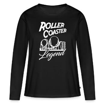 Légende des montagnes russes - T-shirt manches longues Premium bio Femme - noir - Devant - Julia (174cm)