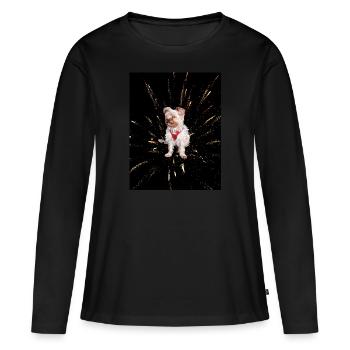 Yorkshire Terrier - Frauen Premium Bio Langarmshirt - Schwarz - Vorne - Julia (174cm)