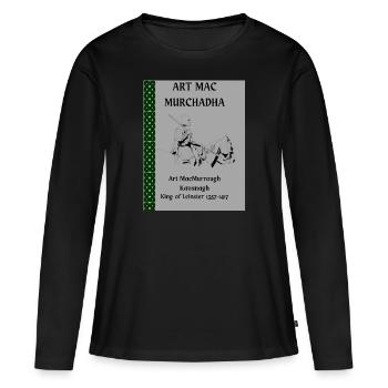 Art Mac Murrough Kavanagh - T-shirt manches longues Premium bio Femme - noir - Devant - Julia (174cm)