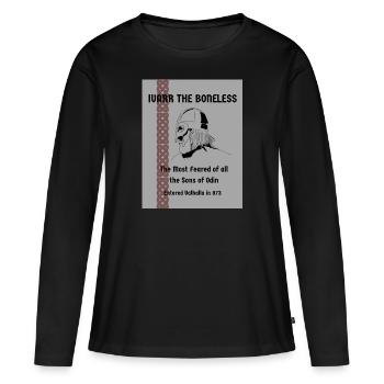 IVARRTHEBONELESS le Viking le plus redouté de son âge. - T-shirt manches longues Premium bio Femme - noir - Devant - Julia (174cm)