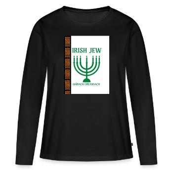 Juif irlandais - T-shirt manches longues Premium bio Femme - noir - Devant - Julia (174cm)