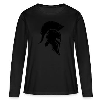 Spartiates - T-shirt manches longues Premium bio Femme - noir - Devant - Julia (174cm)