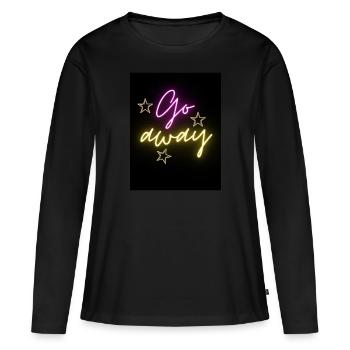 Partez - T-shirt manches longues Premium bio Femme - noir - Devant - Julia (174cm)
