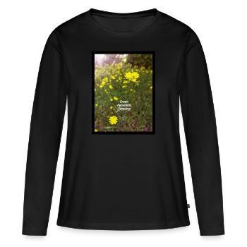 Green Decadent Camping - T-shirt manches longues Premium bio Femme - noir - Devant - Julia (174cm)