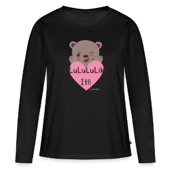 I Lulululike It by Lean - Women's Premium Organic Long Sleeve Shirt - black - Front - Julia (174cm)