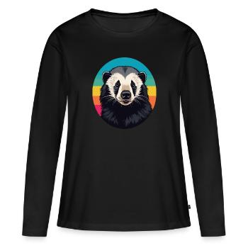 Ratel - T-shirt manches longues Premium bio Femme - noir - Devant - Julia (174cm)