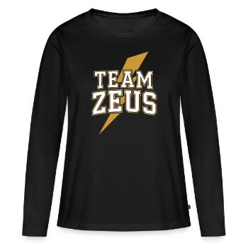 Team Zeus - T-shirt manches longues Premium bio Femme - noir - Devant - Julia (174cm)