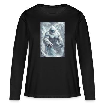 Yeti Legend Mythe Cadeau - T-shirt manches longues Premium bio Femme - noir - Devant - Julia (174cm)