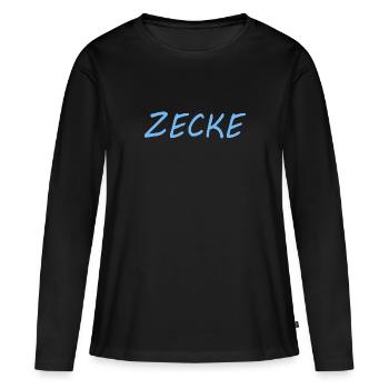 TICK - Women's Premium Organic Long Sleeve Shirt - black - Front - Julia (174cm)
